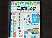 DataLOG LCD and menu system